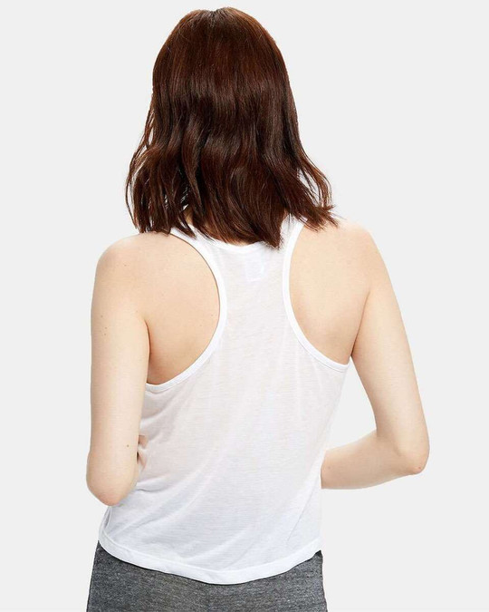 US Blanks US510 - Camiseta de tirantes Sheer Cropped Racer para mujer