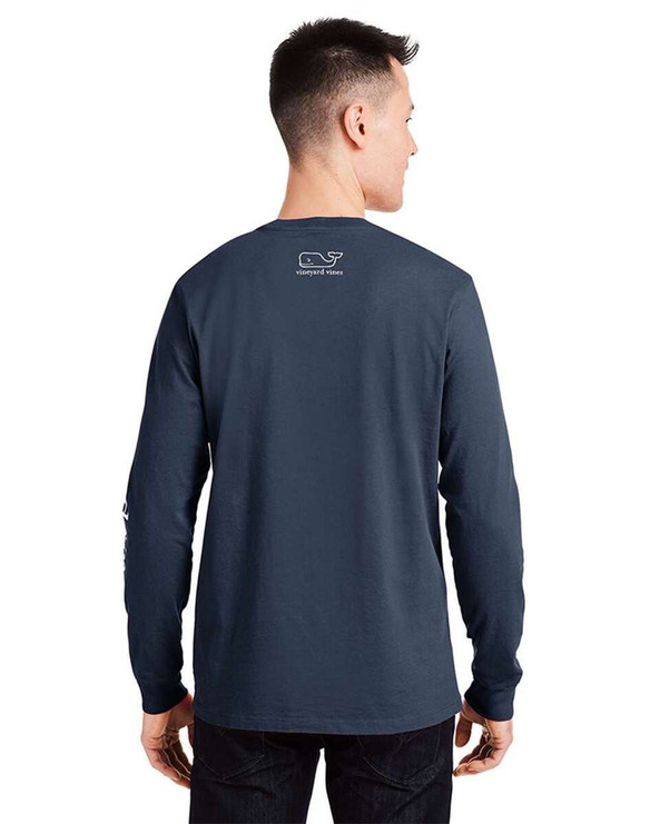 vineyard vines V021214 - Camiseta de manga larga con bolsillo