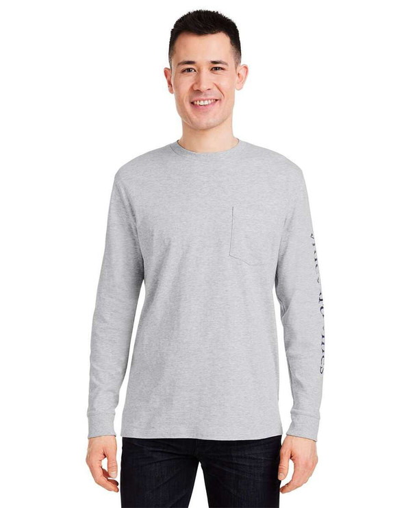 vineyard vines V021214 - Camiseta de manga larga con bolsillo