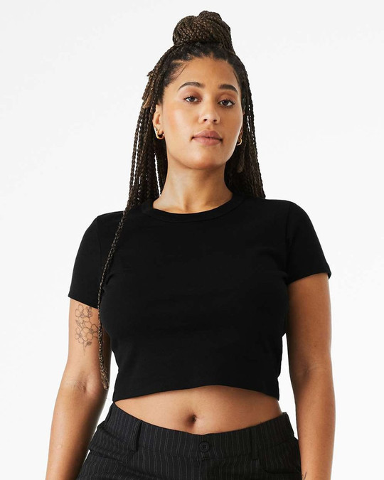 Bella+Canvas 1010 - Camiseta de Bebé de Micro Canalé para Mujer