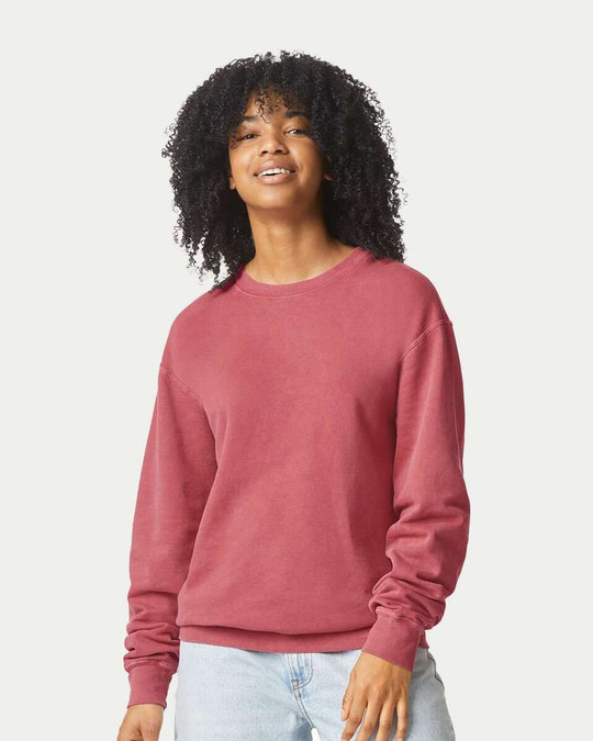 Comfort Colors 1466 - Sudadera de cuello redondo de forro polar ligero teñida en prenda