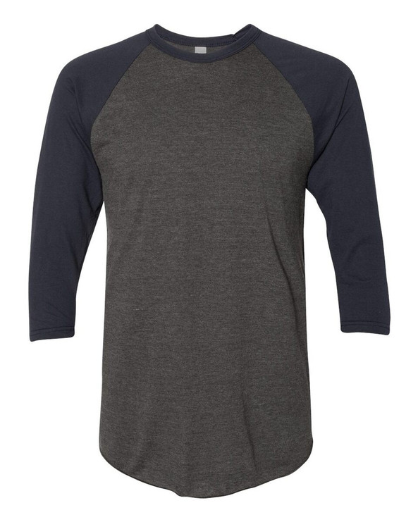 American Apparel BB453W - Unisex Poly-Cotton 3/4-Sleeve Raglan T-Shirt