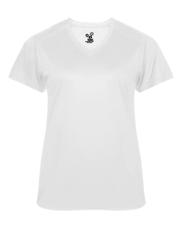 Badger 4062 - Camiseta con cuello en V para mujer Ultimate SoftLock™.