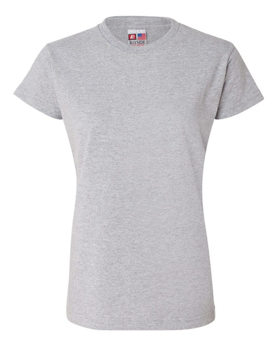 Bayside 3325 - Camiseta de Manga Corta Hecha en USA