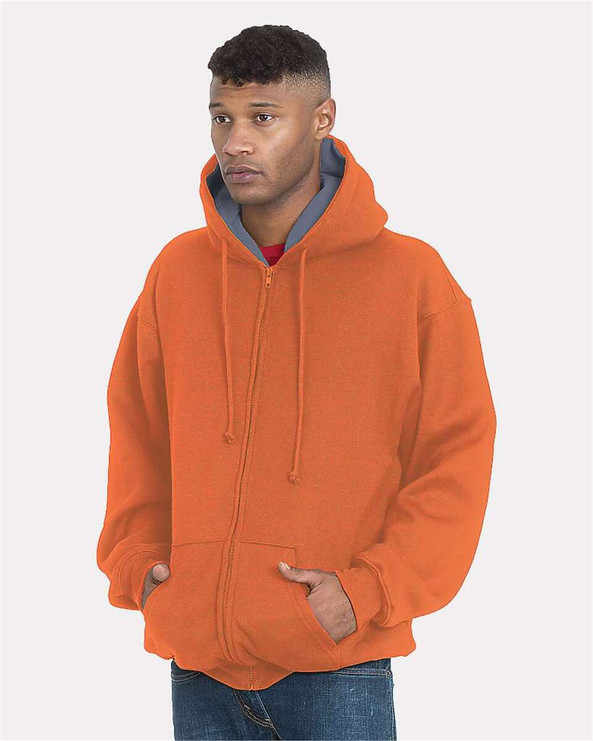 Bayside 940 - Sudadera con cremallera y forro térmico súper grueso, fabricada en EE.UU.