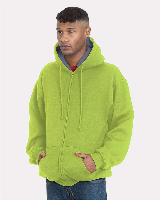 Bayside 940 - Sudadera con cremallera y forro térmico súper grueso, fabricada en EE.UU.