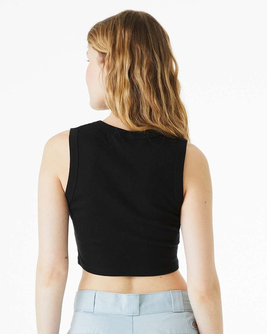 Bella+Canvas 1013 - Camiseta de tirantes para mujer Micro Rib Muscle Crop Tank