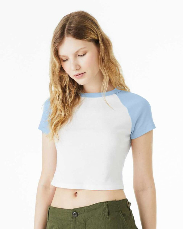 Bella+Canvas 1201 - Camiseta de tirantes para mujer Micro Rib Raglan Baby Tee
