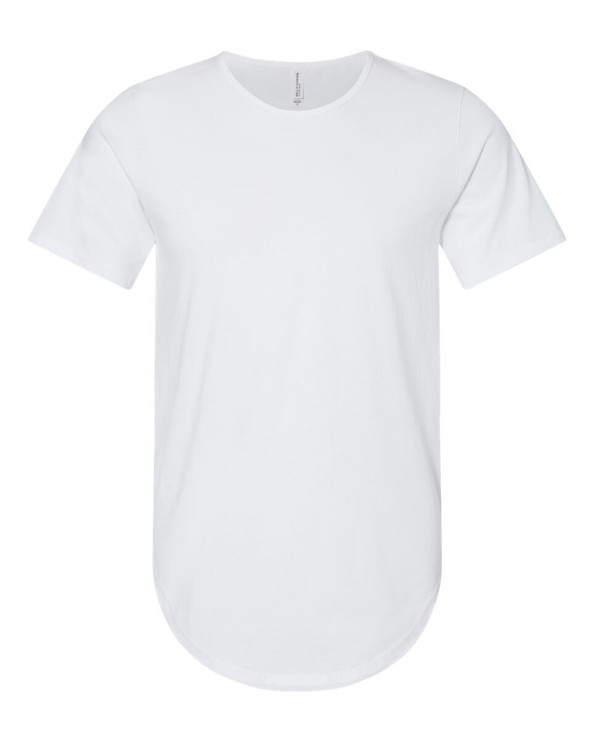 Bella+Canvas 3003 - Camiseta de punto con dobladillo curvado