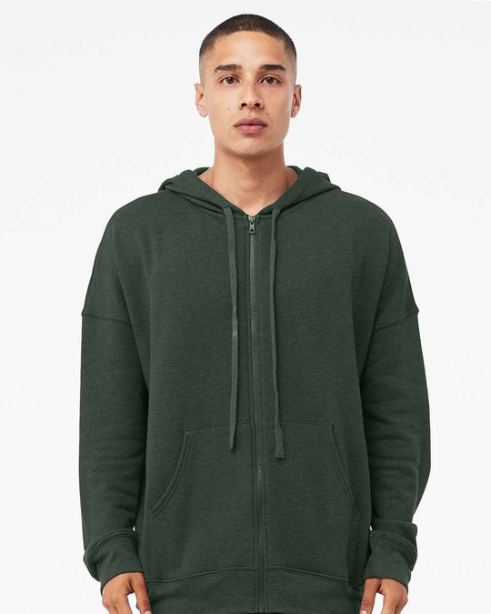 Bella+Canvas 3759 - Sudadera con cremallera completa DTM Sponge Fleece