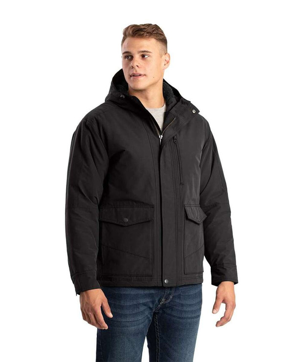 Berne HJ67 - Men's Highland Quilt-Lined Micro-Duck Hooded Coat