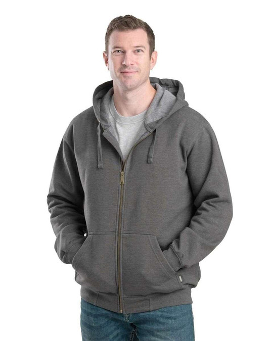 Berne SZ413 - Sudadera con capucha y cremallera completa Heritage para hombre