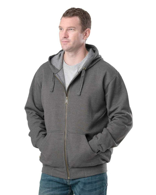 Berne SZ413 - Sudadera con capucha y cremallera completa Heritage para hombre