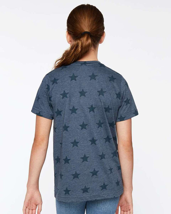 Code Five 2229 - Youth Star Print Tee