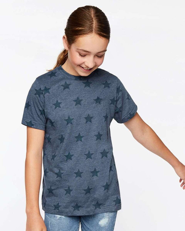 Code Five 2229 - Youth Star Print Tee