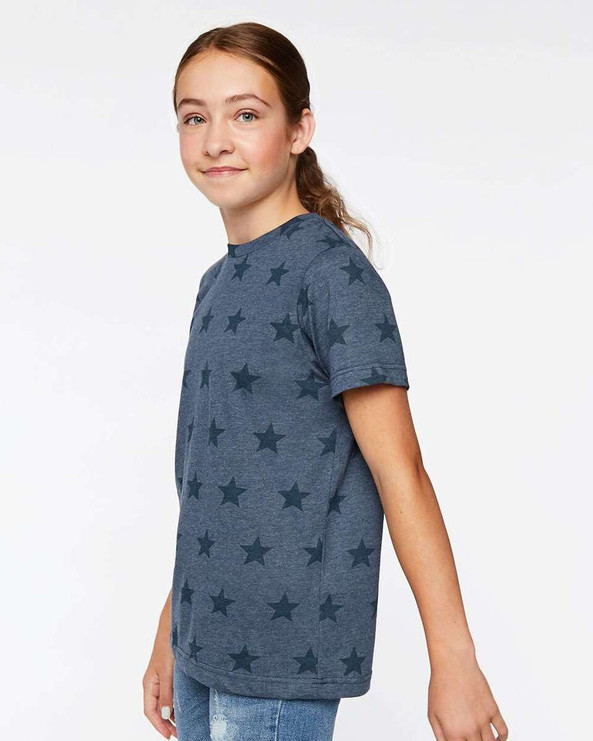 Code Five 2229 - Youth Star Print Tee