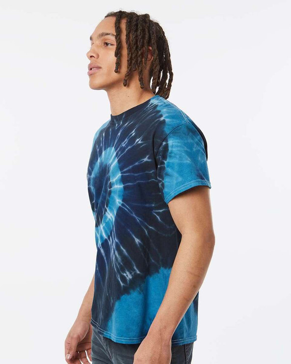 Tie-Dyed 200MS - Multi-Color Spiral Short Sleeve T-Shirt