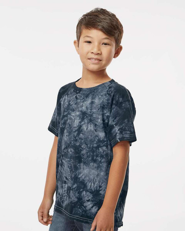 Dyenomite 20BCR - Youth Crystal Tie-Dyed T-Shirt