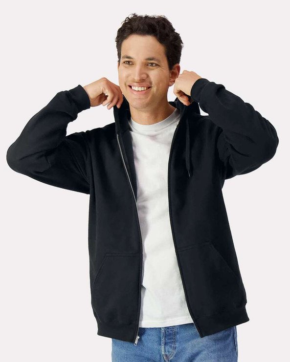Gildan SF600 - Sudadera con capucha y cremallera Softstyle