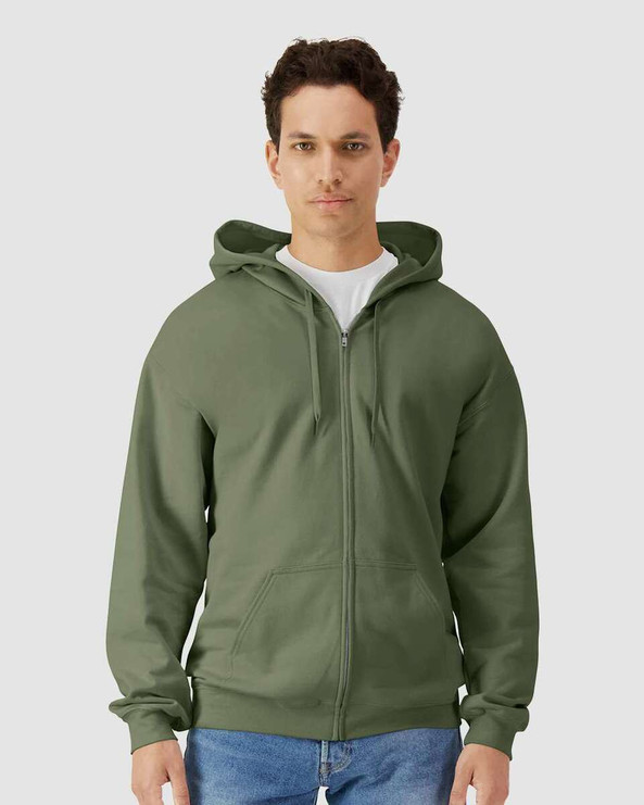 Gildan SF600 - Sudadera con capucha y cremallera Softstyle