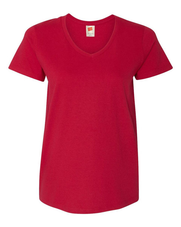 Hanes 5780 - Camiseta Essential-T de cuello en V para mujer