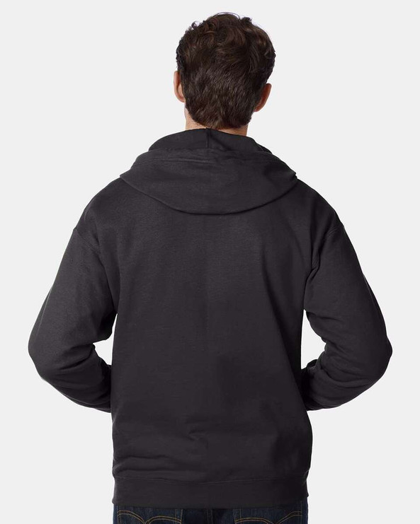 Hanes P180 - Sudadera con capucha y cremallera completa Ecosmart