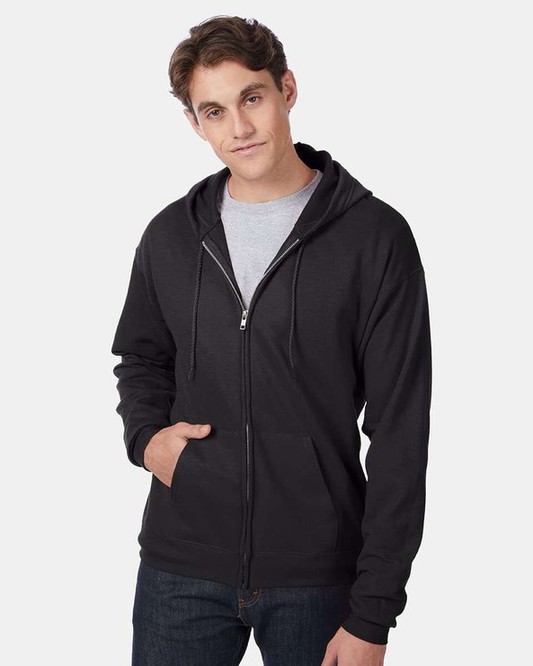 Hanes P180 - Sudadera con capucha y cremallera completa Ecosmart