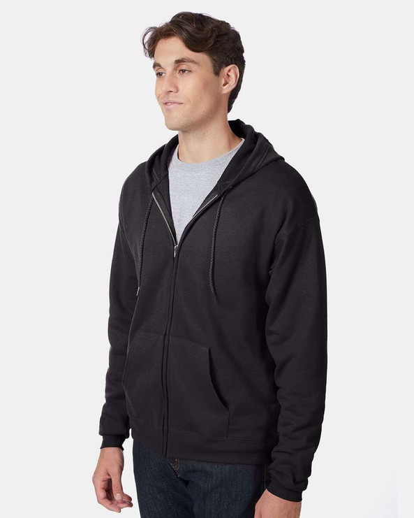 Hanes P180 - Sudadera con capucha y cremallera completa Ecosmart