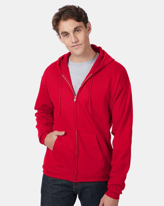 Hanes P180 - Sudadera con capucha y cremallera completa Ecosmart