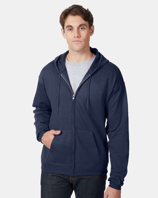 Hanes P180 - Sudadera con capucha y cremallera completa Ecosmart