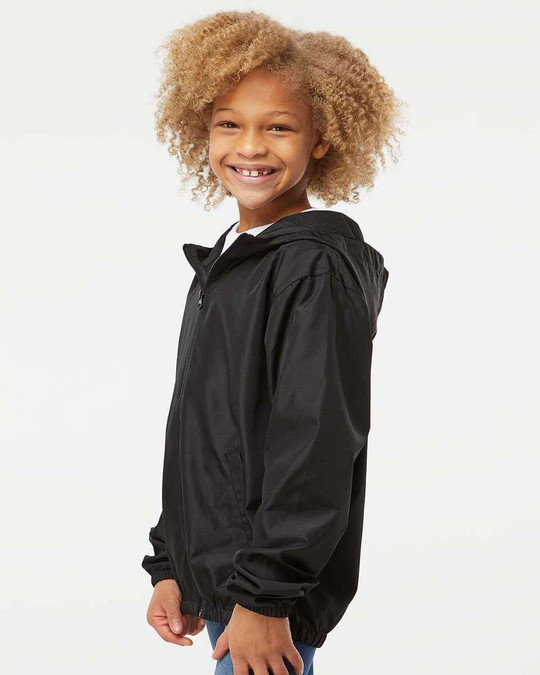 Independent Trading Co. EXP24YWZ - Chaqueta cortavientos ligera con cremallera completa para jóvenes