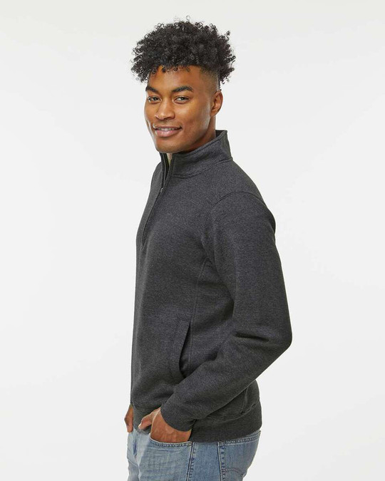 J. America 8717 - Heavyweight Fleece Quarter-Zip Sweatshirt