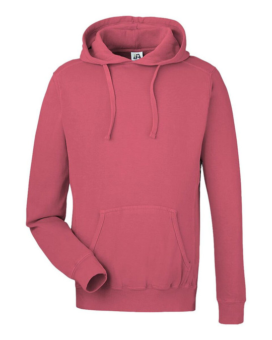 J. America 8730 - Pigment-Dyed Fleece Hooded Sweatshirt