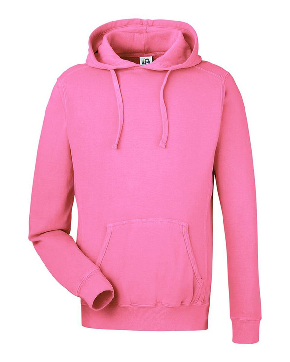 J. America 8730 - Pigment-Dyed Fleece Hooded Sweatshirt