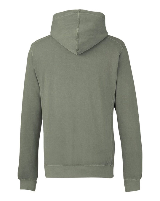 J. America 8730 - Pigment-Dyed Fleece Hooded Sweatshirt