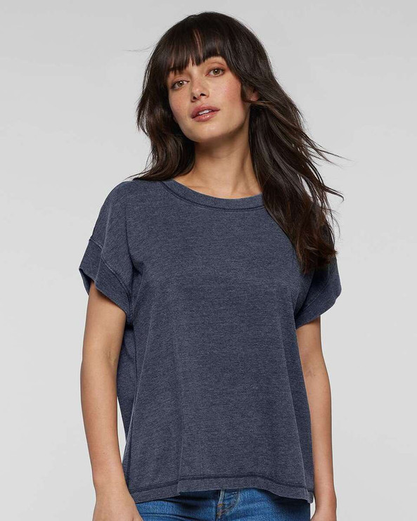 LAT 3502 - Camiseta relaxed vintage wash para mujer