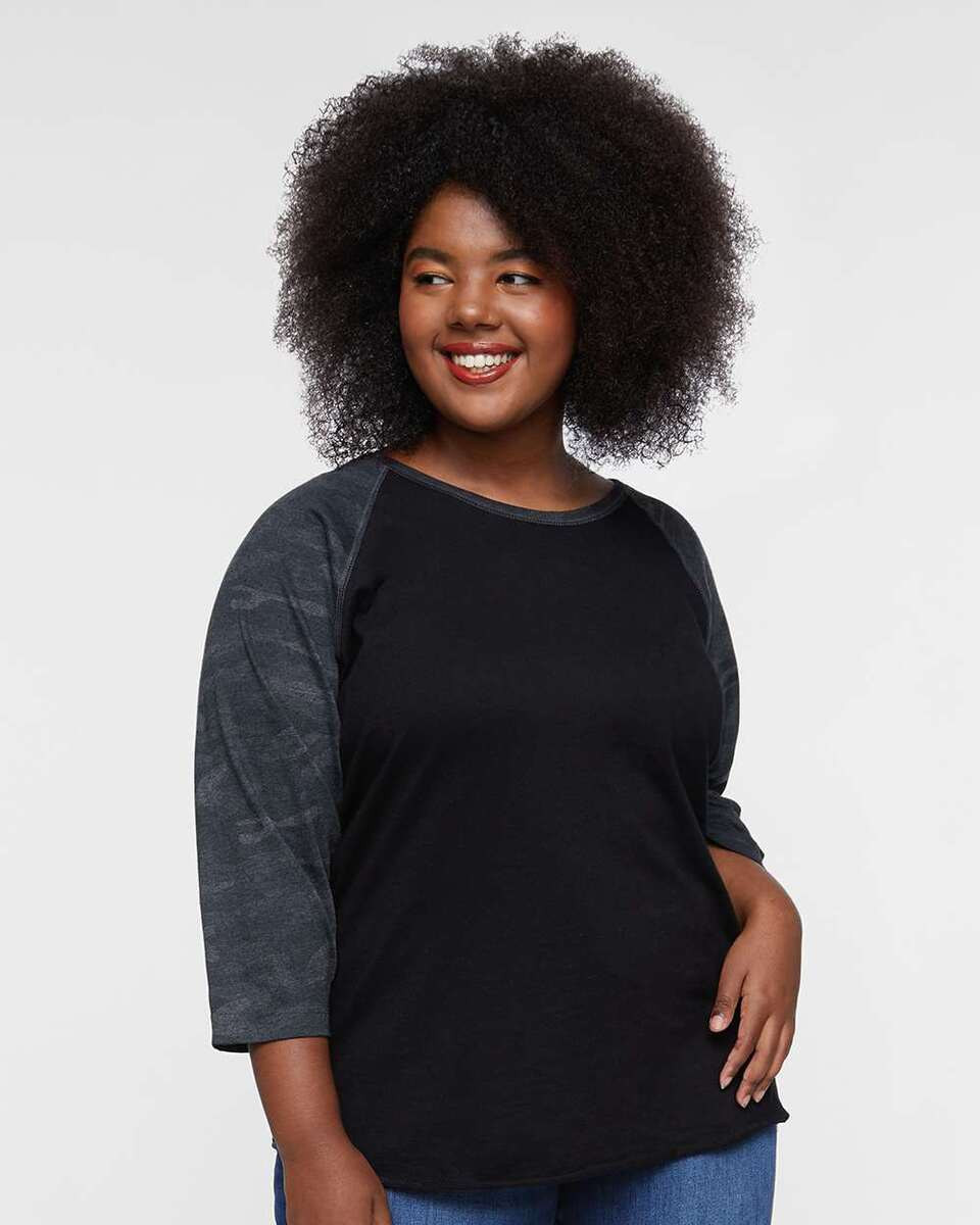 LAT 3530 - Remera jersey de baseball de manga tres cuartos