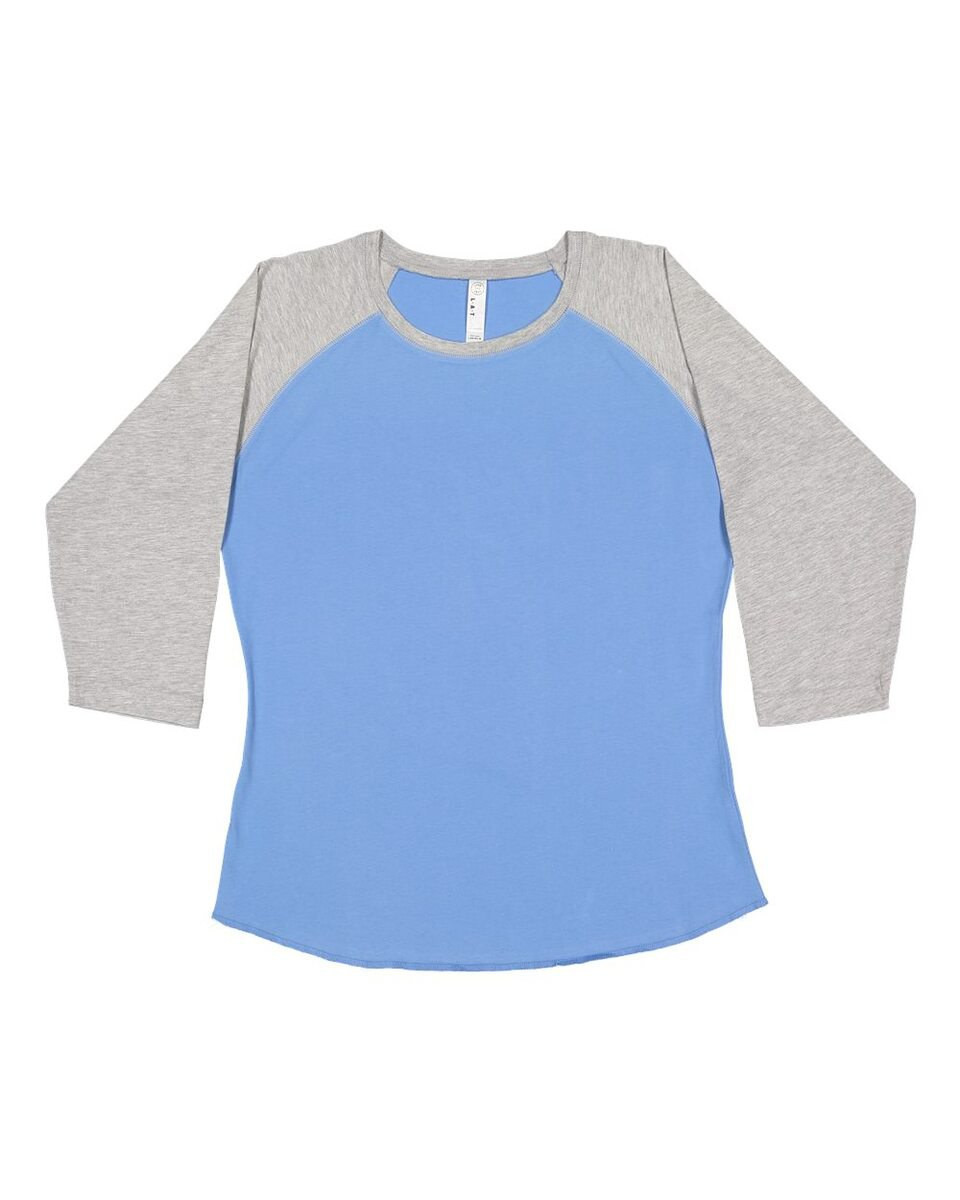 LAT 3530 - Ladies' Fine Jersey Three-Quarter Sleeve Baseball T-Shirt