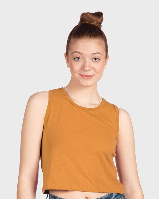 Next Level 5083 - Camiseta de tirantes Festival Crop para mujer