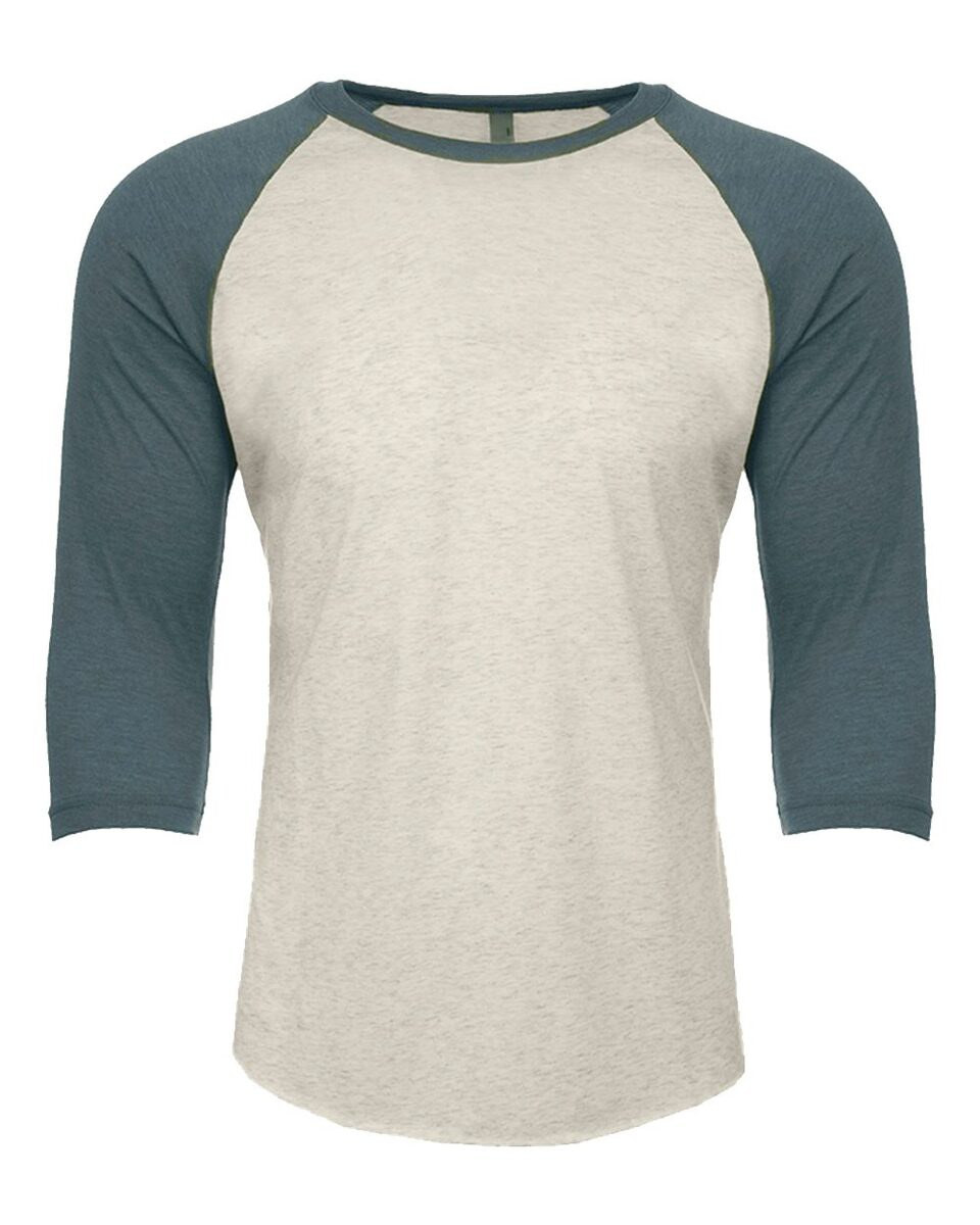 Next Level 6251 - Camiseta de Béisbol Unisex CVC 3/4 Manga Raglán