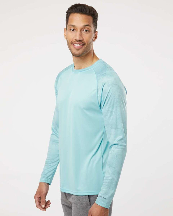 Paragon 216 - Cayman Performance Camo Colorblocked Long Sleeve T-Shirt
