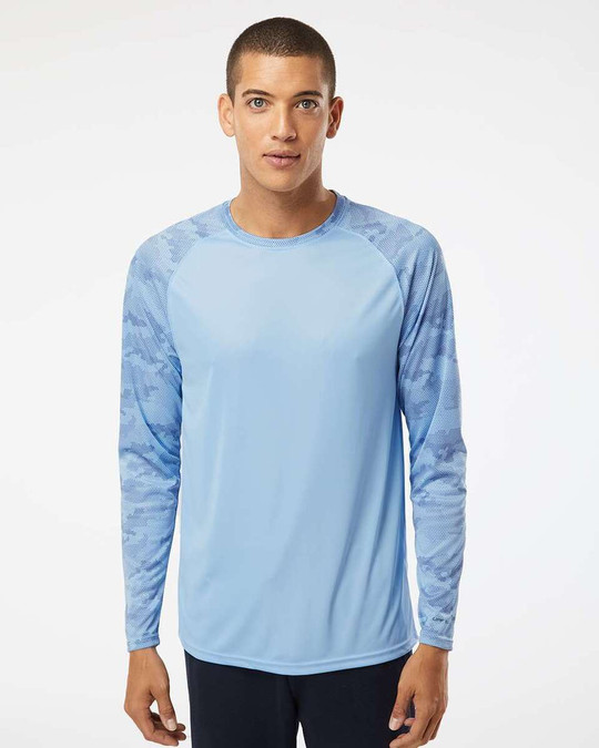 Paragon 216 - Cayman Performance Camo Colorblocked Long Sleeve T-Shirt