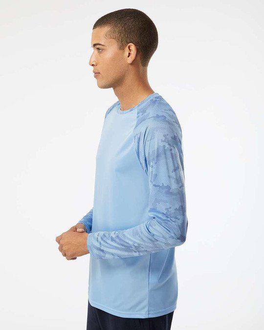 Paragon 216 - Cayman Performance Camo Colorblocked Long Sleeve T-Shirt