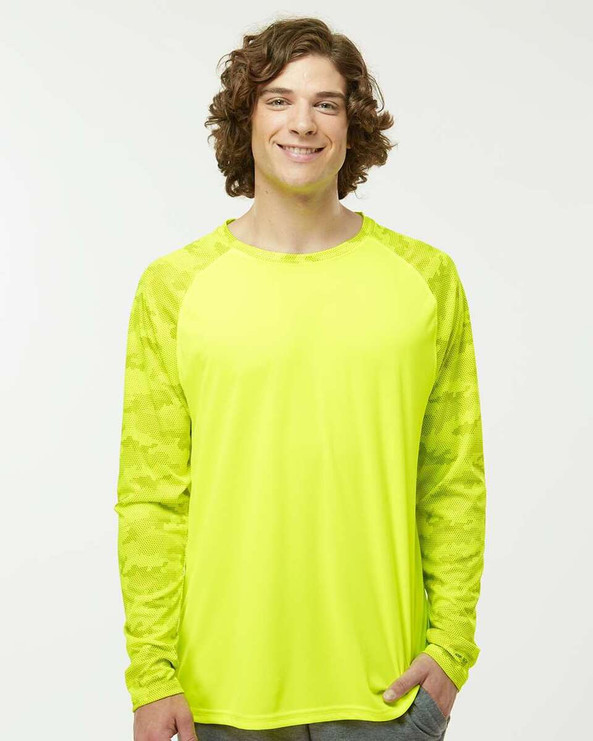 Paragon 216 - Cayman Performance Camo Colorblocked Long Sleeve T-Shirt