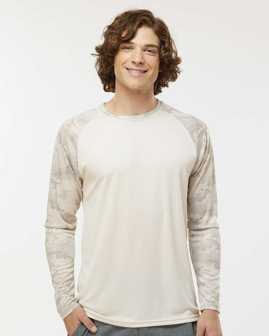 Paragon 216 - Cayman Performance Camo Colorblocked Long Sleeve T-Shirt