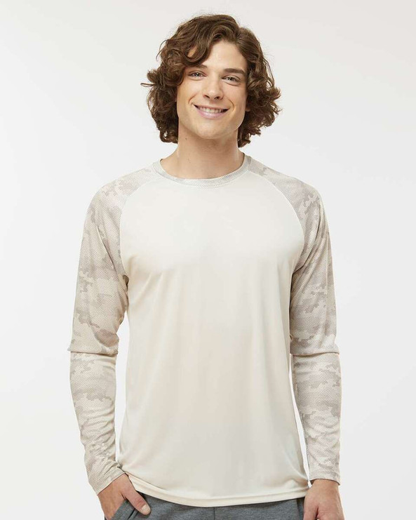 Paragon 216 - Camiseta de manga larga Cayman Performance Camo Colorblocked