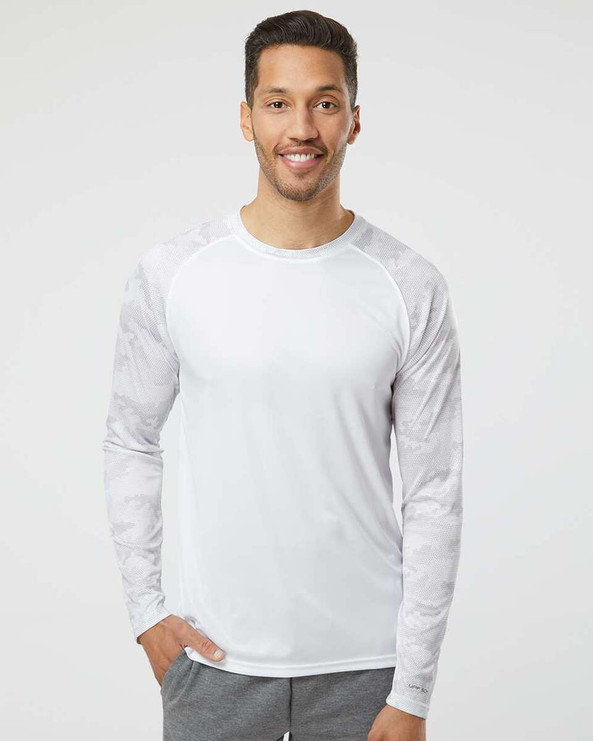 Paragon 216 - Cayman Performance Camo Colorblocked Long Sleeve T-Shirt