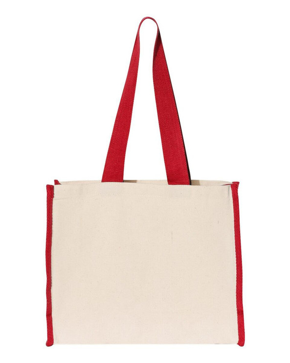 Q-Tees Q1100 - 14L Tote with Contrast-Color Handles