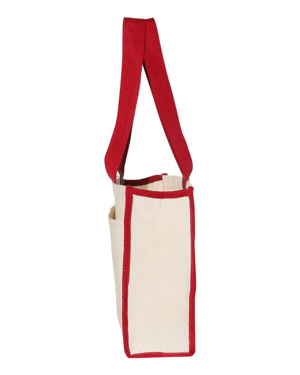 Q-Tees Q1100 - 14L Tote with Contrast-Color Handles
