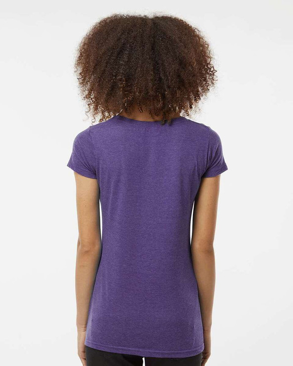 Tultex 243 - Camiseta de mujer con cuello redondo Poly-Rich